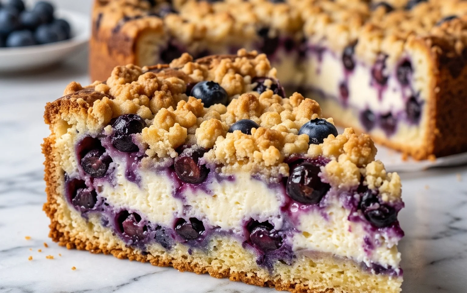 Schneller Blaubeer-Quark-Kuchen: Sommer-Rezept mit Streuseln